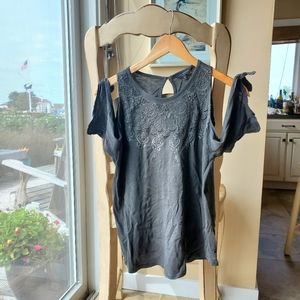 Embroidered Off the Shoulder Blouse